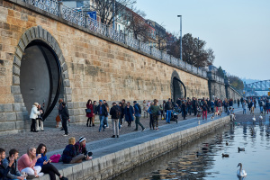 Construction of the year 2020 - cubicles on the Prague embankment - 2